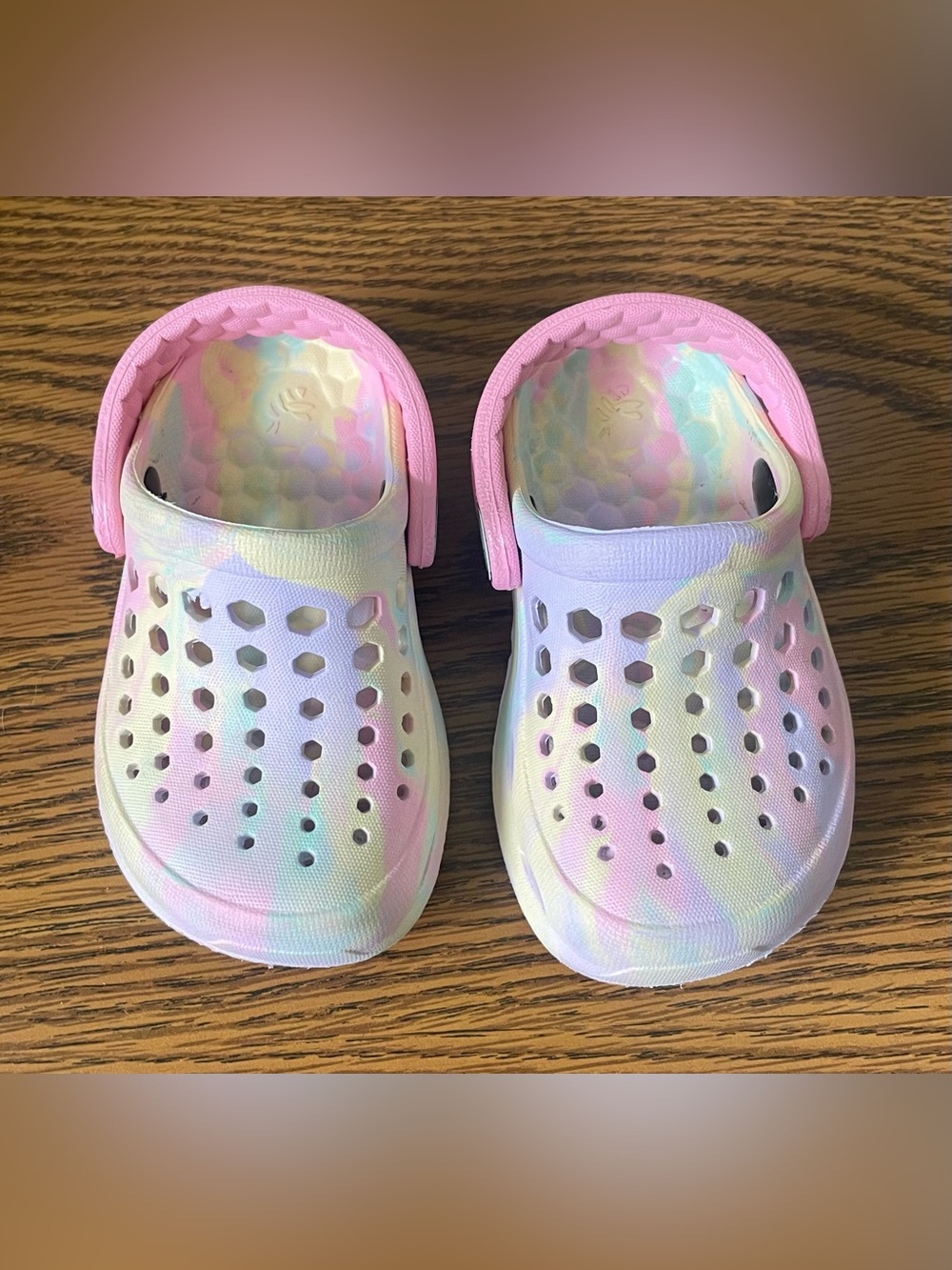 Kids Pastel Tie-dye clogs